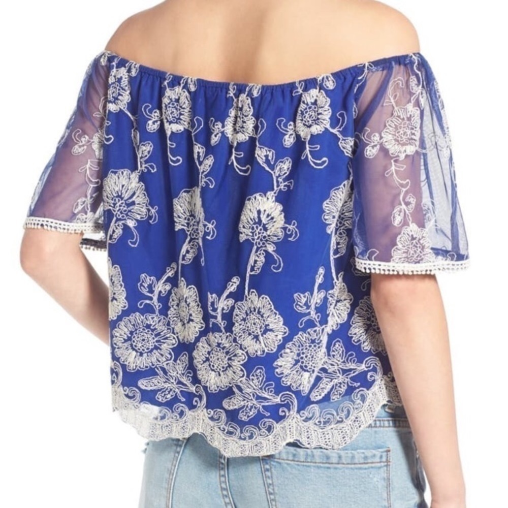 LOVERS+FRIENDS Life’s a beach floral blue top S - Picture 9 of 9
